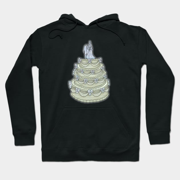 Haunted Wedding Cake Hoodie by tesiamarieart